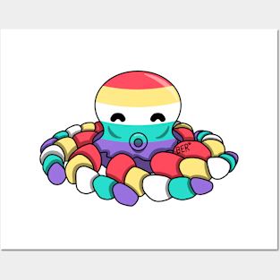 Sapphic (New) Pride Fidget Octopus Posters and Art